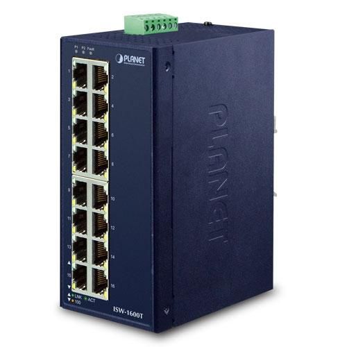 Planet ISW-1600T Switch de red Industrial 16 Puertos Fast Ethernet Planet ISW-1600T Switch de red Industrial 16 Puertos Fast Ethernet