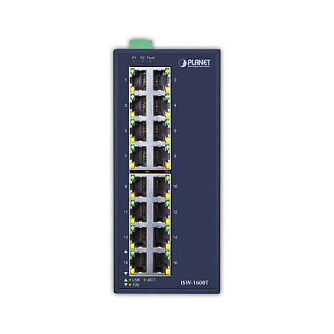 Planet ISW-1600T Switch Industrial No Administrado 16 Puertos Fast Ethernet 10/100