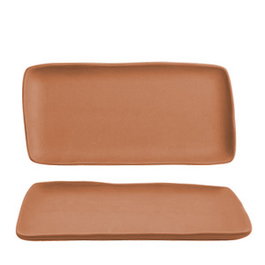 Summa IO Fuente Rectangular de Gres Terracota, 30 x 15 cm (Set de 6)