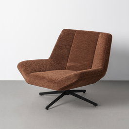 Sillón Giratorio Marrón Oscuro 89 X 86 X 77 cm