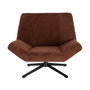 Sillón Giratorio Marrón Oscuro 89 X 86 X 77 cm