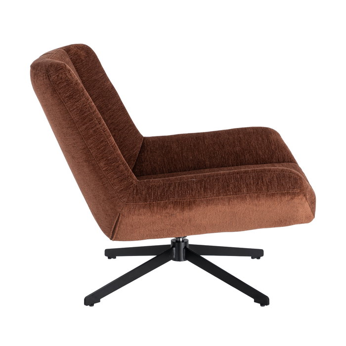 Sillón Giratorio Marrón Oscuro 89 X 86 X 77 cm Sillón Giratorio Marrón Oscuro 89 X 86 X 77 cm