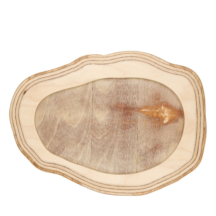 Summa Tabla Fuente Abstract de Madera de Abedul Grande