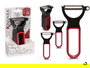 Kinvara Set 3 Peladores Plástico Negro Rojo 13x7x4.5 cm (Set de 24)