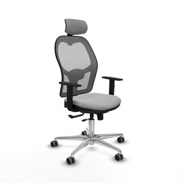 PIQUERAS Y CRESPO Silla de oficina Jorquera Gris con Mecanismo Sincro/Traslack