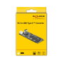 DeLOCK Convertidor M.2 clave B+M a USB Type-C Negro