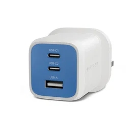 Targus HyperJuice Flex 65W GaN Cargador Azul y Blanco