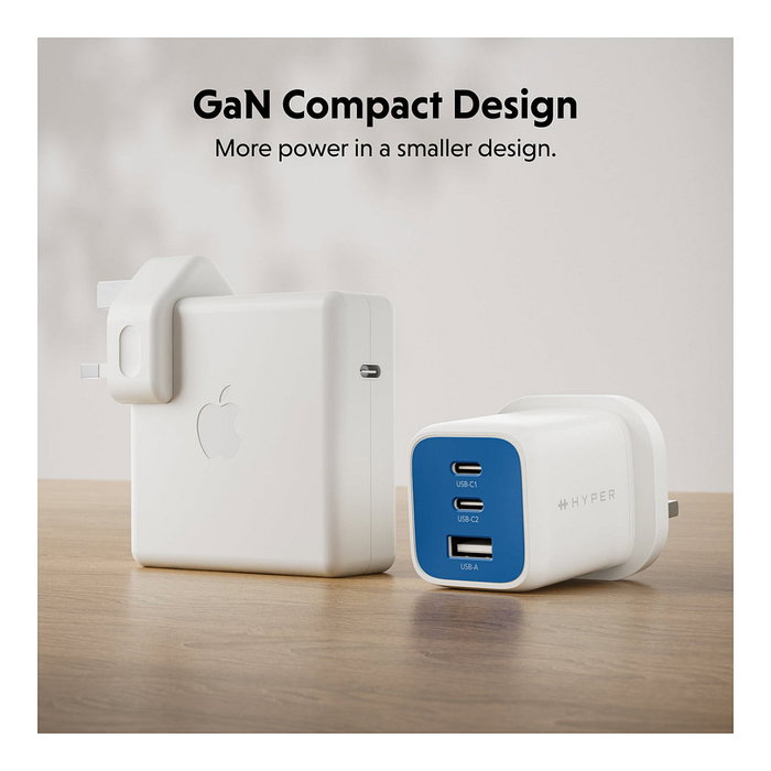 Targus HyperJuice Flex 65W GaN Cargador Azul y Blanco