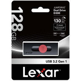 Lexar JumpDrive D300 USB 3.0 Flash Drive 128GB