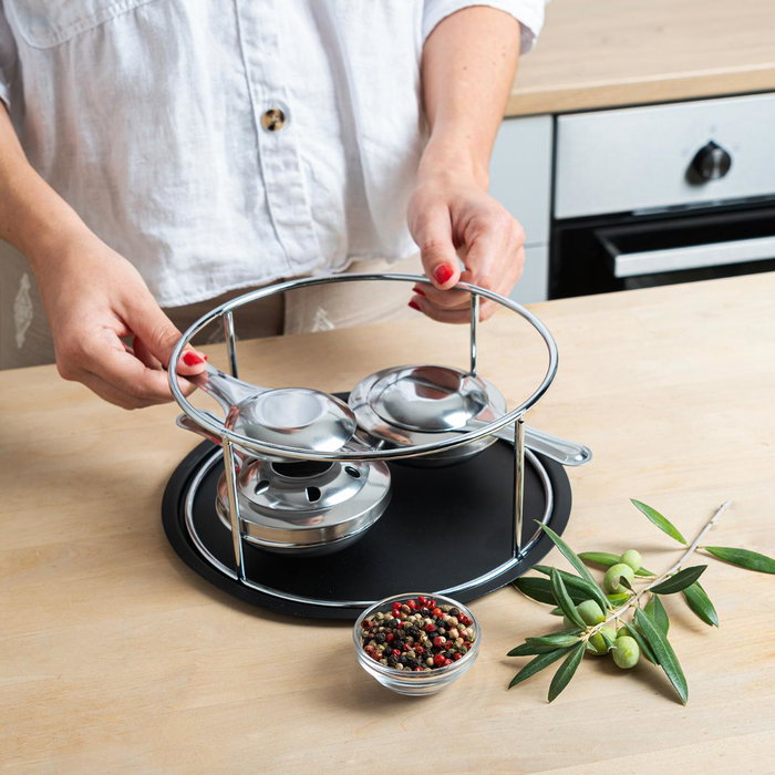 Piedra Asar Redonda Naturalia Quid 23x13 cm (2 Unidades)