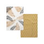 Paño de Cocina HappyFriday Blanc Foliage Multicolor 70 x 50 cm (2 Unidades)