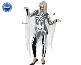 Disfraz para Adultos Th3 Party Negro Esqueleto (2 Piezas)