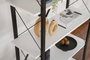 Nordure Estantería 90x180x33.5 cm Tablero Melamina y Metal Blanco Negro