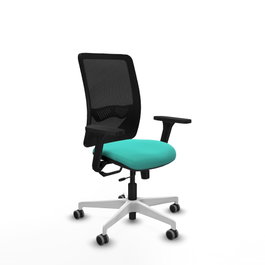 PIQUERAS Y CRESPO Silla de oficina Zulema Turquesa y Negro con Mecanismo Sincro/Traslack