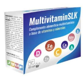 SALUDALKALINA Slk 60Cap. Multivitamínico Completo con Vitaminas y Minerales para el Día a Día, 60 Cápsulas