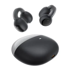 Baseus AirGo 1 Ring Auriculares True Wireless (TWS) Bluetooth 5.3, Resistente al Agua, Autonomía 6h + 25h con Estuche, Control por Toque, Negro