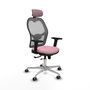 PIQUERAS Y CRESPO Silla de oficina Jorquera Rosa y Gris