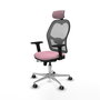 PIQUERAS Y CRESPO Silla de oficina Jorquera Rosa y Gris