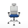 PIQUERAS Y CRESPO Silla de oficina Haches Azul y Blanco