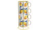 DKD Home Decor Set de Café Limón Colección LIMONES 25