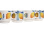 DKD Home Decor Taza Colección Limones Mediterraneo Dolomita Metal Set 4 piezas 260 ml