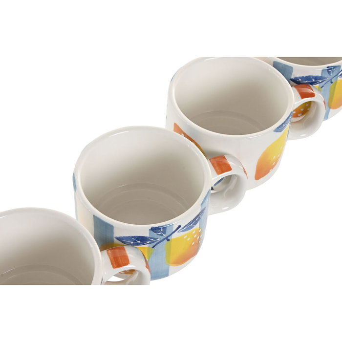 DKD Home Decor Set de Café Limón Colección LIMONES 25