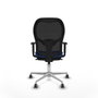 PIQUERAS Y CRESPO Silla de oficina Jorquera con mecanismo Sincro, Azul y Negro