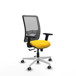 PIQUERAS Y CRESPO Silla de oficina Zulema con mecanismo Sincro/Traslack, Amarillo y Gris