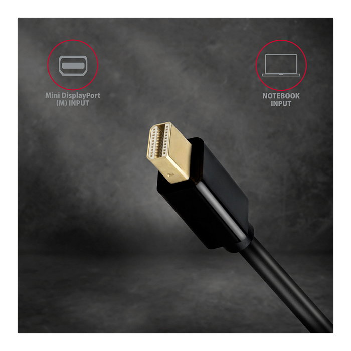Axagon RVDM-HI14N Adaptador Mini-DisplayPort a HDMI 4K/30 Hz 15 cm negro Axagon RVDM-HI14N Adaptador Mini-DisplayPort a HDMI 4K/30 Hz 15 cm negro