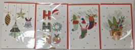DOHE AGENDAS Tarjeta de Navidad con diseño de adornos navideños modelos surtido