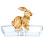 Figura Decorativa Swarovski Rabbit Dorado Conejo 13,6 x 8,3 x 8,8 cm