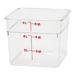 CAMBRO Recipiente cuadrado 5,7 L Transparente