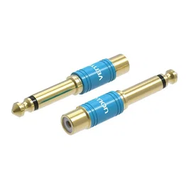 Vention VDD-C03 Adaptador de audio Macho Jack 6.5mm a Hembra RCA, contacto chapado en oro, color azul