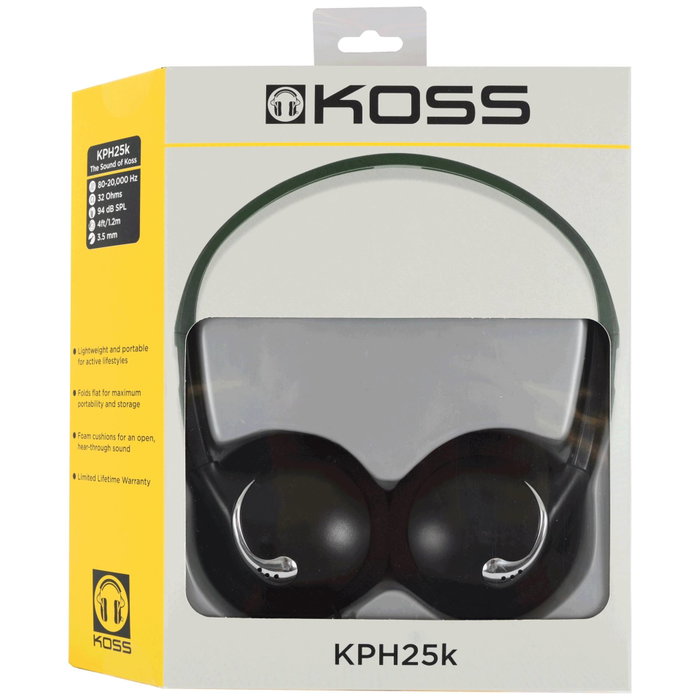 Koss KPH25 Auriculares On-Ear Negros Koss KPH25 Auriculares On-Ear Negros