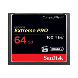 SanDisk Extreme Pro 64 GB CompactFlash SDCFX-064G-G46 - Velocidad Lectura 160 MB/s, Escritura 150 MB/s, Resiste a Golpes y Temperatura