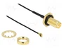 DeLOCK Cable de antena RP-SMA hembra a I-PEX MHF1 macho 1.13, 35 cm