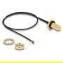 DeLOCK Cable Antena RP-SMA Hembra a MHF I Macho, 35 cm, Negro/Dorado, 1.13 mm, A Prueba de Salpicaduras, 50 Ω