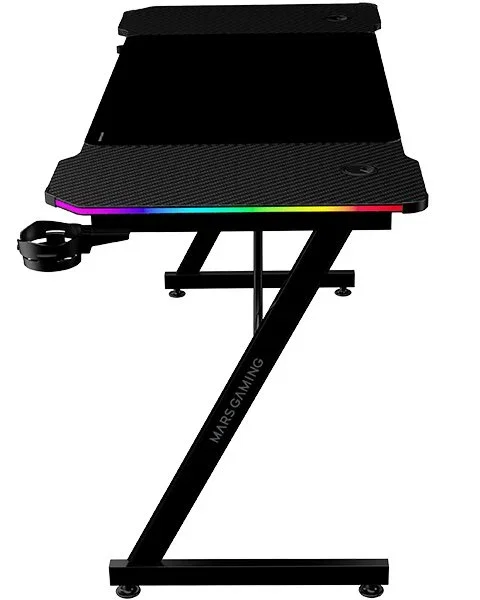Mars Gaming MGD-X140RGB Mesa Gaming con Iluminación RGB y Alfombrilla XXL Negro