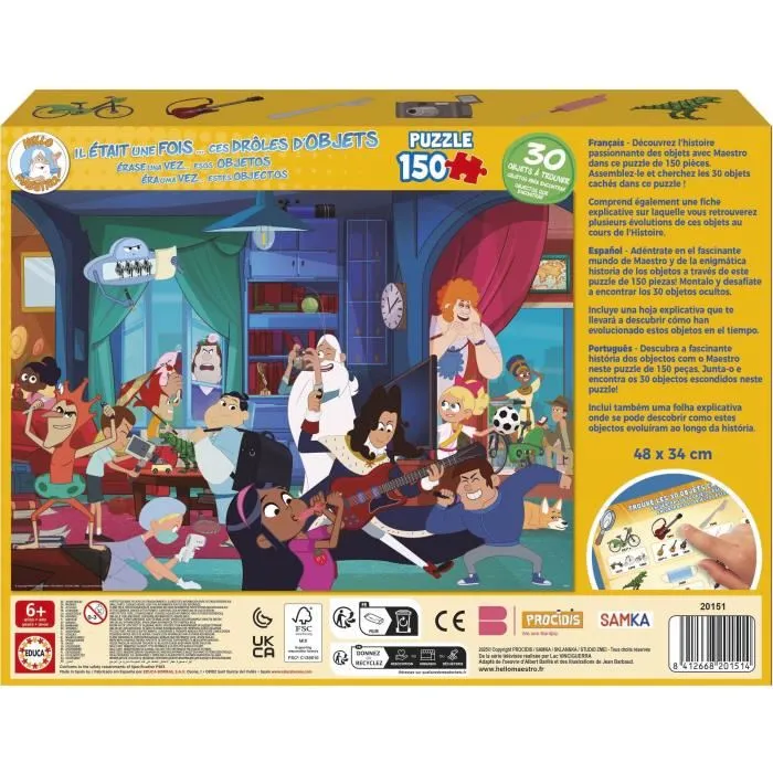 Educa Puzzle Érase una vez... Estos divertidos objetos - 150 piezas