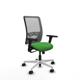PIQUERAS Y CRESPO Silla de oficina Zulema con mecanismo Sincro, verde y gris