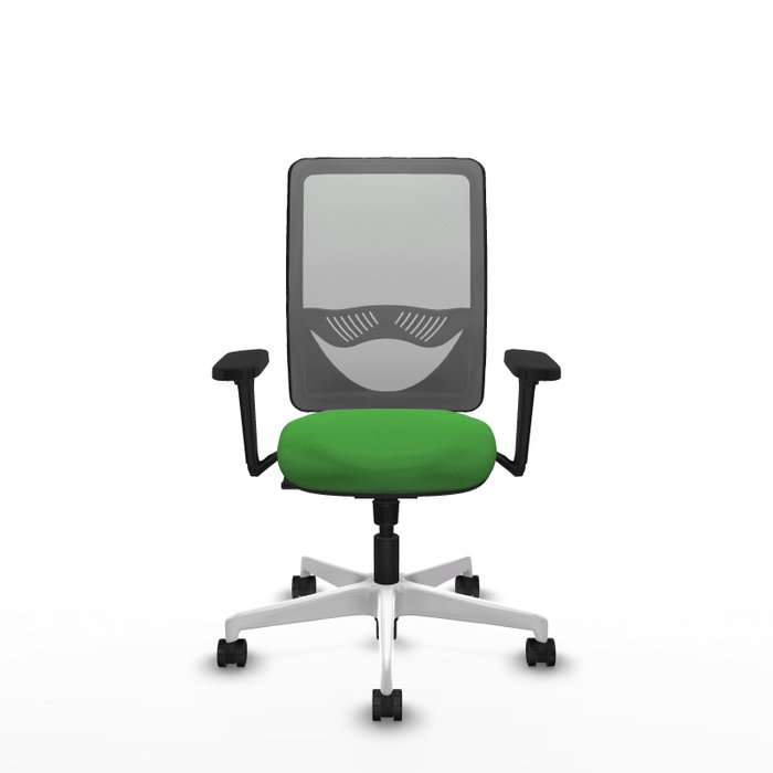 PIQUERAS Y CRESPO Silla de oficina Zulema con mecanismo Sincro, verde y gris