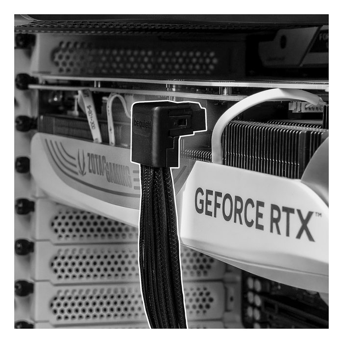 be quiet! Cable CHR-7710 12V-2X6 a 12VHPWR Angular 90° Reversed para Tarjeta Gráfica, 0.7m, Negro, 16AWG, Compatible con Dark Power 13/Straight Power 12/Pure Power 12 M