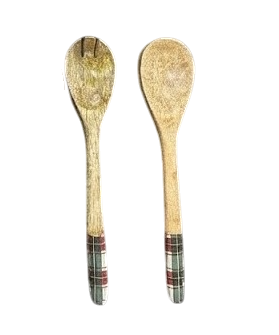 DKD Home Decor Set de 2 Utensilios Decorativos para Tarta con Diseño Tartán DKD Home Decor Set de 2 Utensilios Decorativos para Tarta con Diseño Tartán