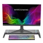 Mars Gaming Soporte de Monitor Gaming MGS-ONE con Iluminación RGB CHROMA, USB 2.0, Soporte para Tablet, Cajón y Ajustable hasta 30 kg - Negro