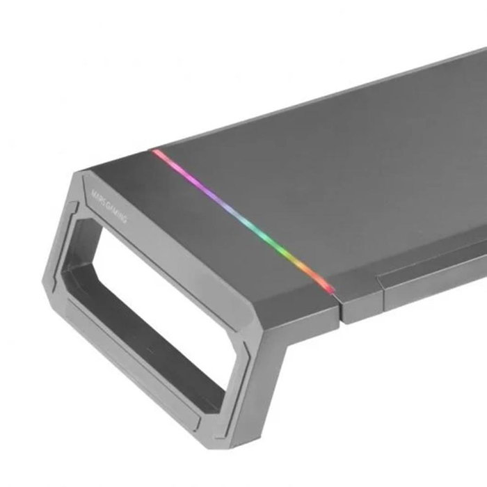 Mars Gaming Soporte Monitor MGS-ONE RGB Ajustable con USB 2.0 Negro