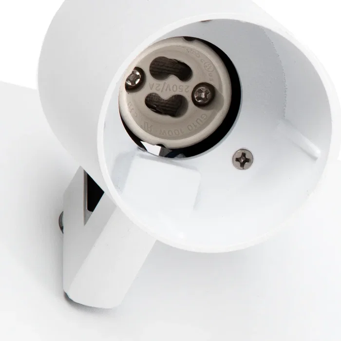 Lumiastra Aplique de Pared Orientable 2xGU10 Blanco Aluminio Interior Tiendas Hogar