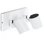 Lumiastra Aplique de Pared Orientable 2xGU10 Blanco Aluminio Interior Tiendas Hogar