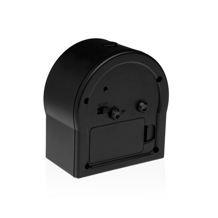 Reloj-Despertador Versa Negro Plástico