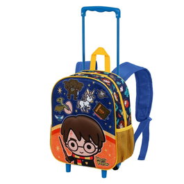 Harry Potter Mochila 3D con Ruedas Pequeña Naranja Infantil