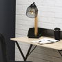 Home Deco Light Lámpara Flexo Industriel Madera Metal 26x15x55 cm